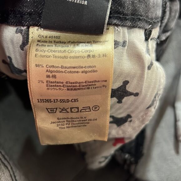Scotch & Soda Supreme Slim Straight Leg faded black jeans size 26/32 NWT - Picture 16 of 16